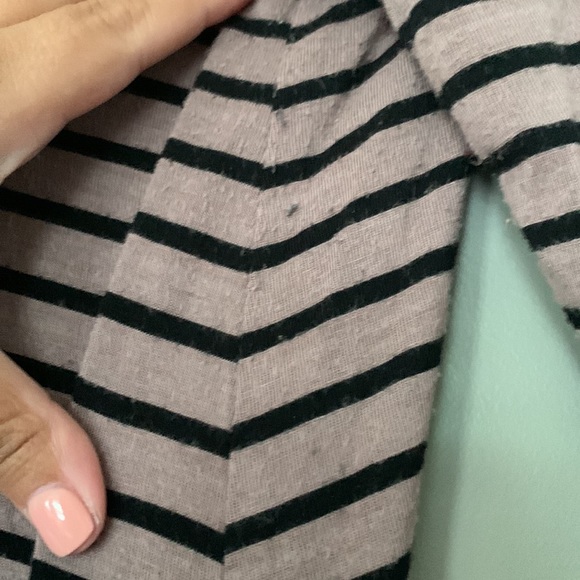 Brown and Black Striped 3/4 length shirt - Picture 5 of 6